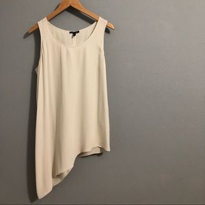 Eileen Fisher washable crepe silk shell - bone